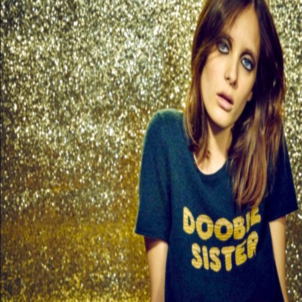 Womens Replica Los Angeles Doobie Sister Short Sleeve Cashmere Sweater size M